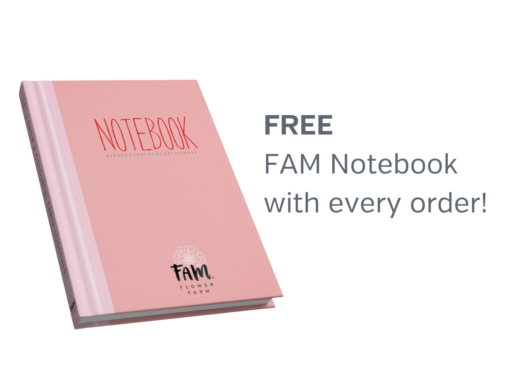 free notebook with every order