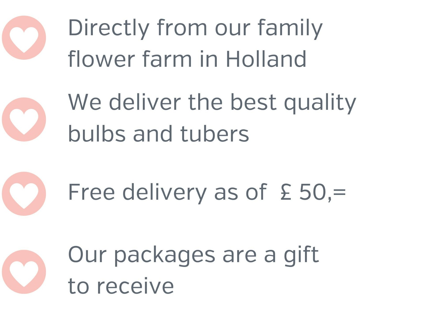 the best quality bulbs and tubers
